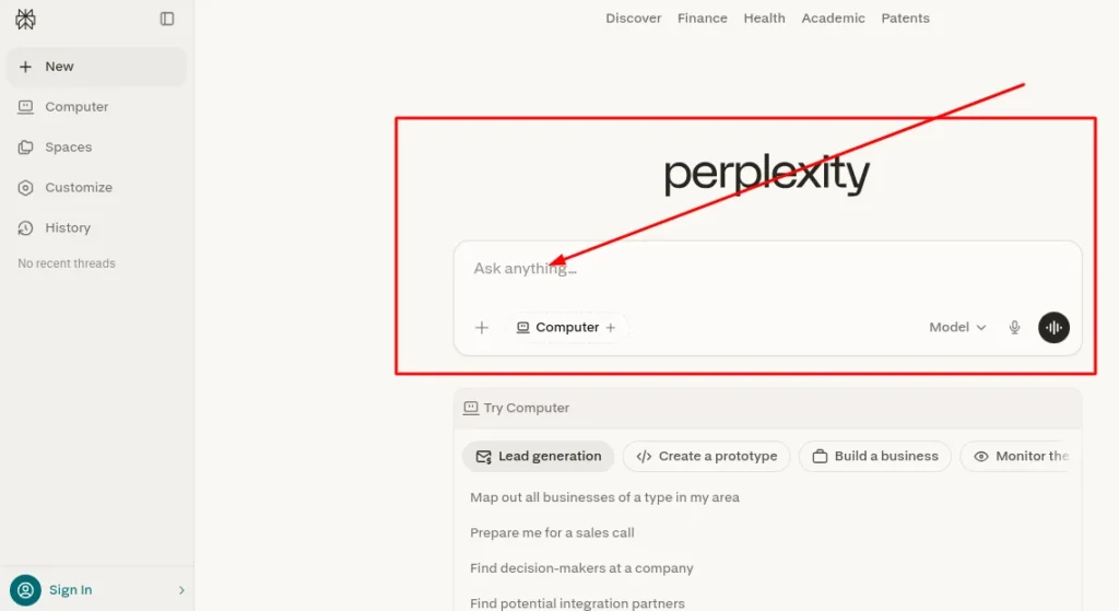 Perplexity AI interface showing a direct answer to an academic research question with clickable cited sources at the bottom