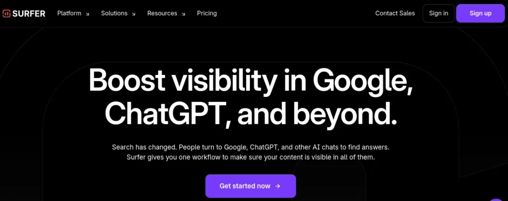 Surfer SEO content score dashboard showing real time optimization and SEO scoring while writing content