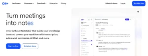 Otter.ai AI Note-Taking App Transcribing Live College Lecture in Real Time