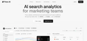 Peec AI Brand Mention and Citation Tracking Dashboard