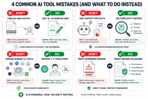 4 Common AI Tool Mistakes and How to Avoid Them 4 Common AI Tool Mistakes and How to Avoid Them