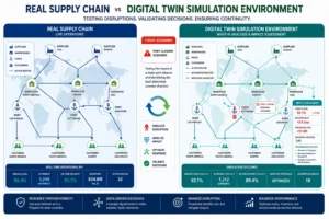 Digital Twin Supply Chain Simulation vs. Real Operations