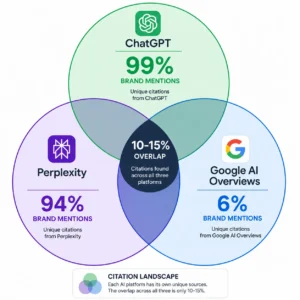 AI Platform Citation Overlap: ChatGPT, Perplexity, and Google AI Overviews AI Platform Citation Overlap: ChatGPT, Perplexity, and Google AI Overviews