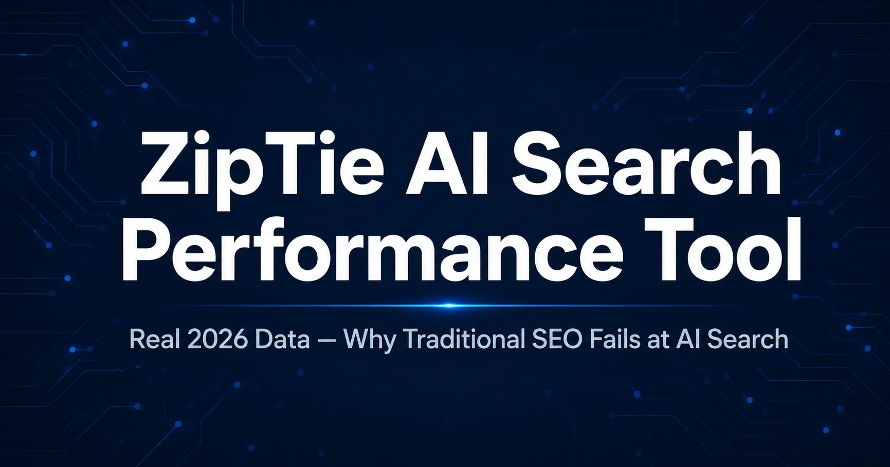Featured image for review of ZipTie AI search performance tool showing why traditional SEO tools miss AI citations